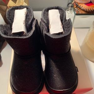 Toddler Girl black shimmery Ugg boots